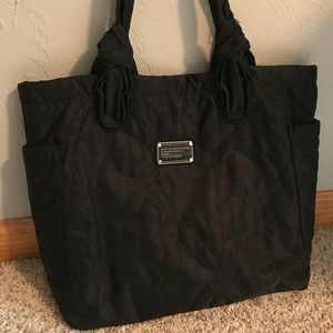 Marc Jacobs Black Vinyl Large Work Tote Bag